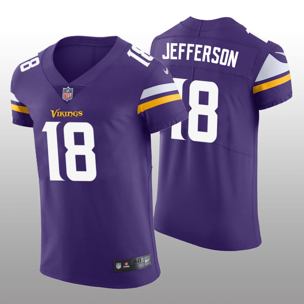 Minnesota Vikings Justin Jefferson Purple Jersey Vapor Elite Men's