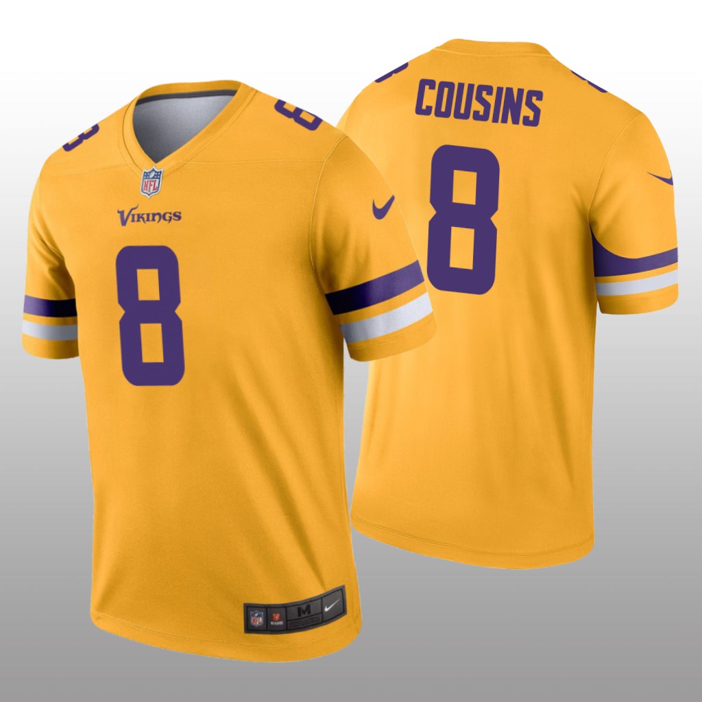Minnesota Vikings Kirk Cousins Gold Jersey Inverted Legend - Men's