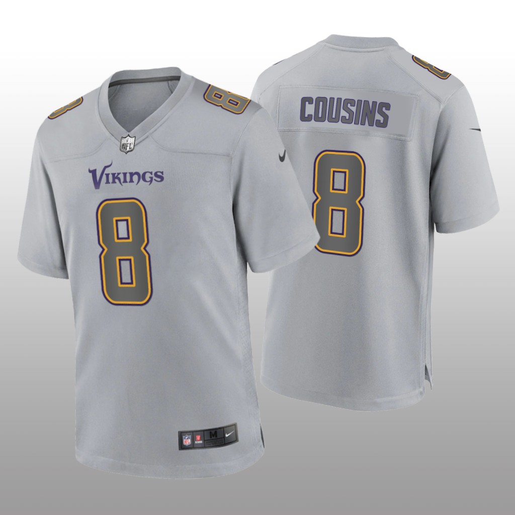 Minnesota Vikings Kirk Cousins Gray Jersey Atmosphere Fashion Game - Men's