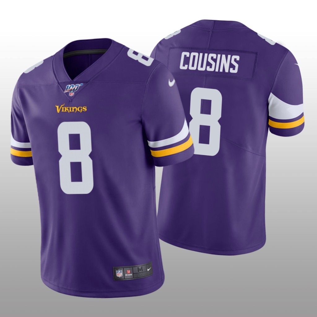 Minnesota Vikings Kirk Cousins Purple Vapor Limited Jersey 100th Season - Men's