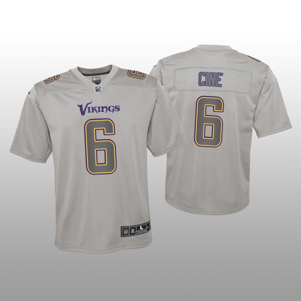 Minnesota Vikings Lewis Cine Gray Jersey Atmosphere Fashion Game - Youth