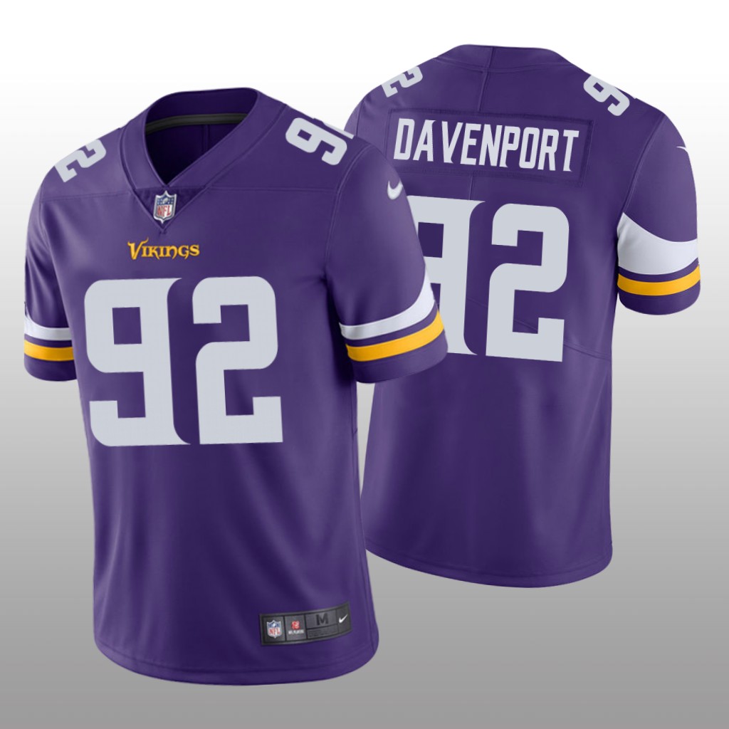 Minnesota Vikings Marcus Davenport Purple Jersey Vapor Limited - Men's
