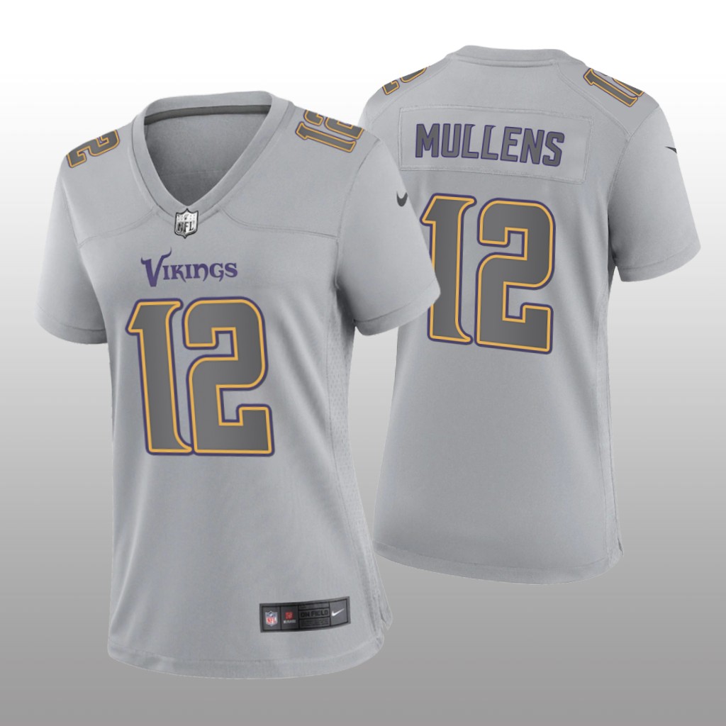Minnesota Vikings Nick Mullens Gray Jersey Atmosphere Fashion Game - Women's