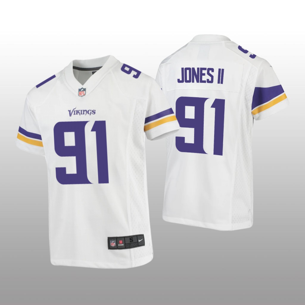 Minnesota Vikings Patrick Jones II White Jersey Game - Youth