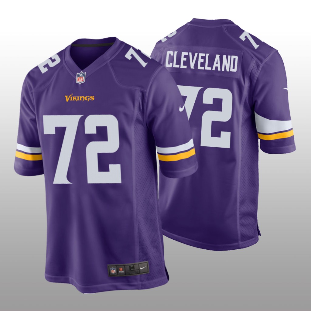 Minnesota Vikings Purple 2020 NFL Draft Ezra Cleveland Game Jersey