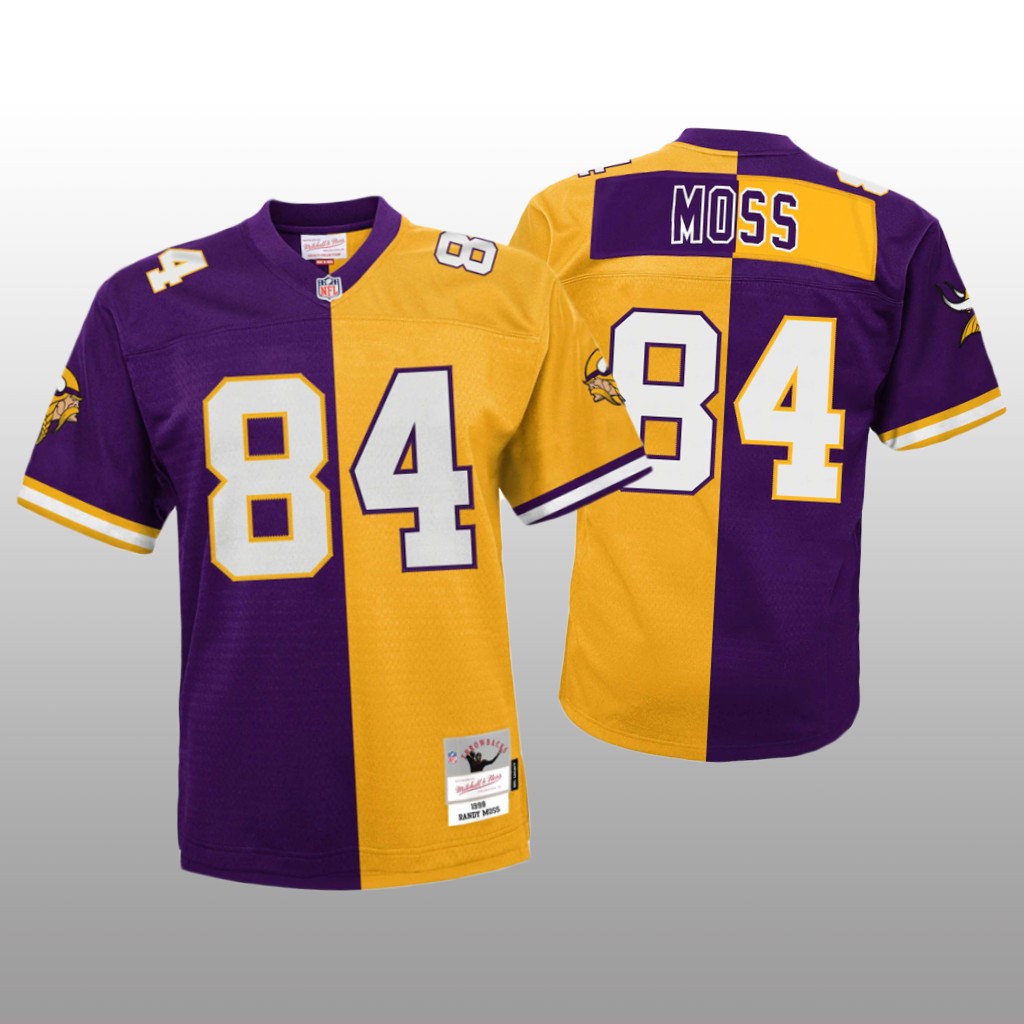 Minnesota Vikings Randy Moss Purple Gold Jersey Split Legacy  - Youth