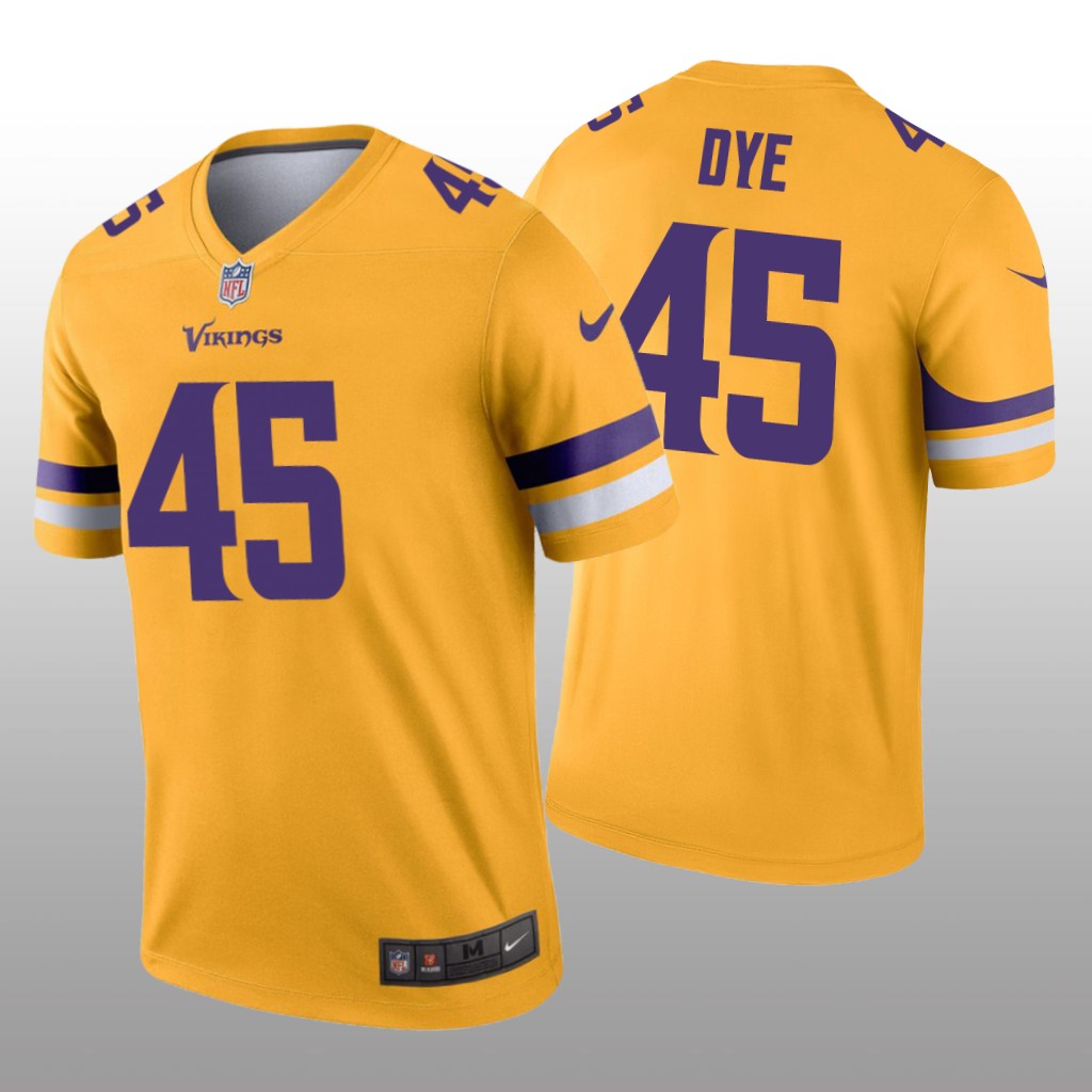 Minnesota Vikings Troy Dye Gold Jersey Inverted Legend - Men's
