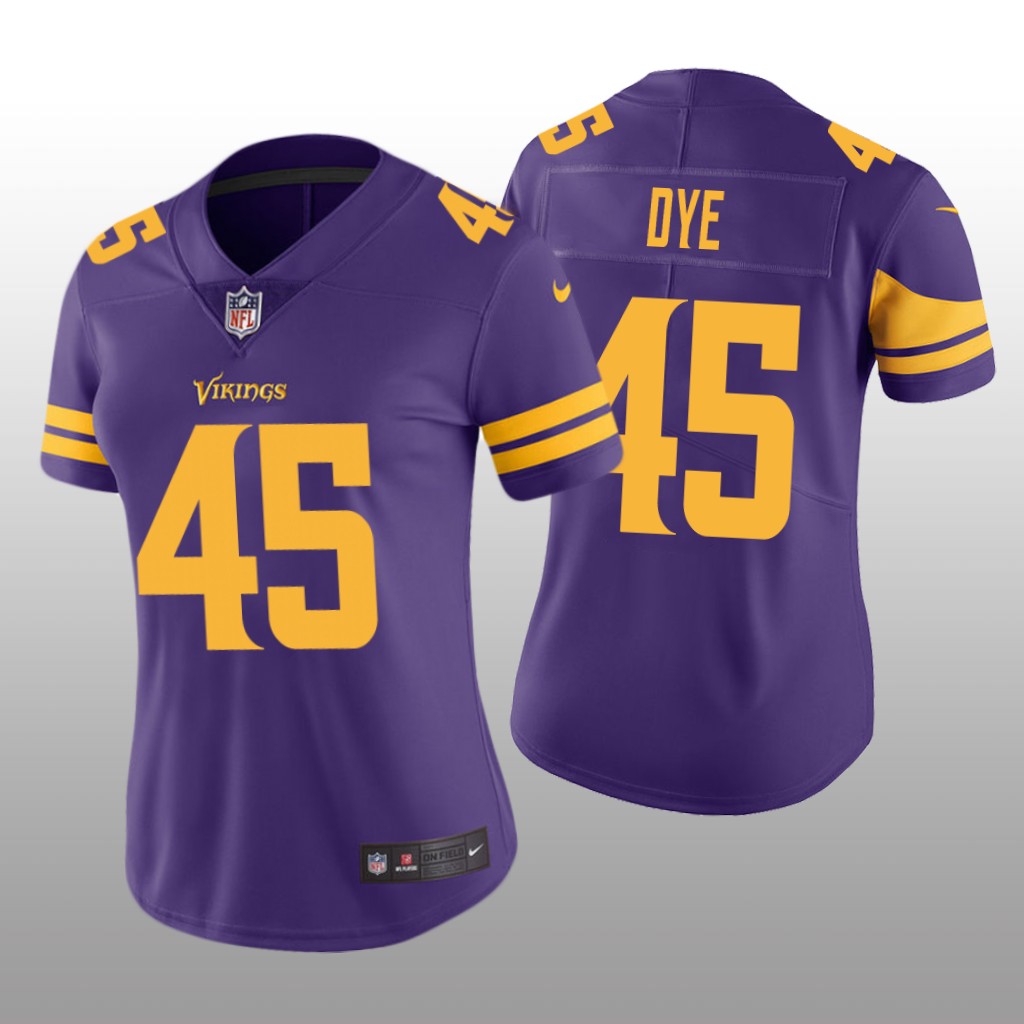 Minnesota Vikings Troy Dye Purple Jersey Color Rush Limited - Women's