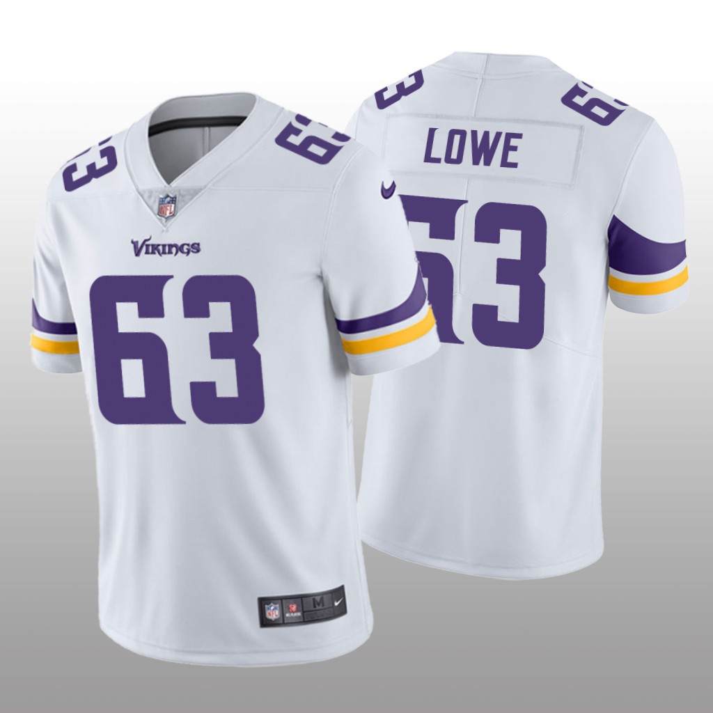 Minnesota Vikings Vederian Lowe White Jersey Vapor Limited - Men's