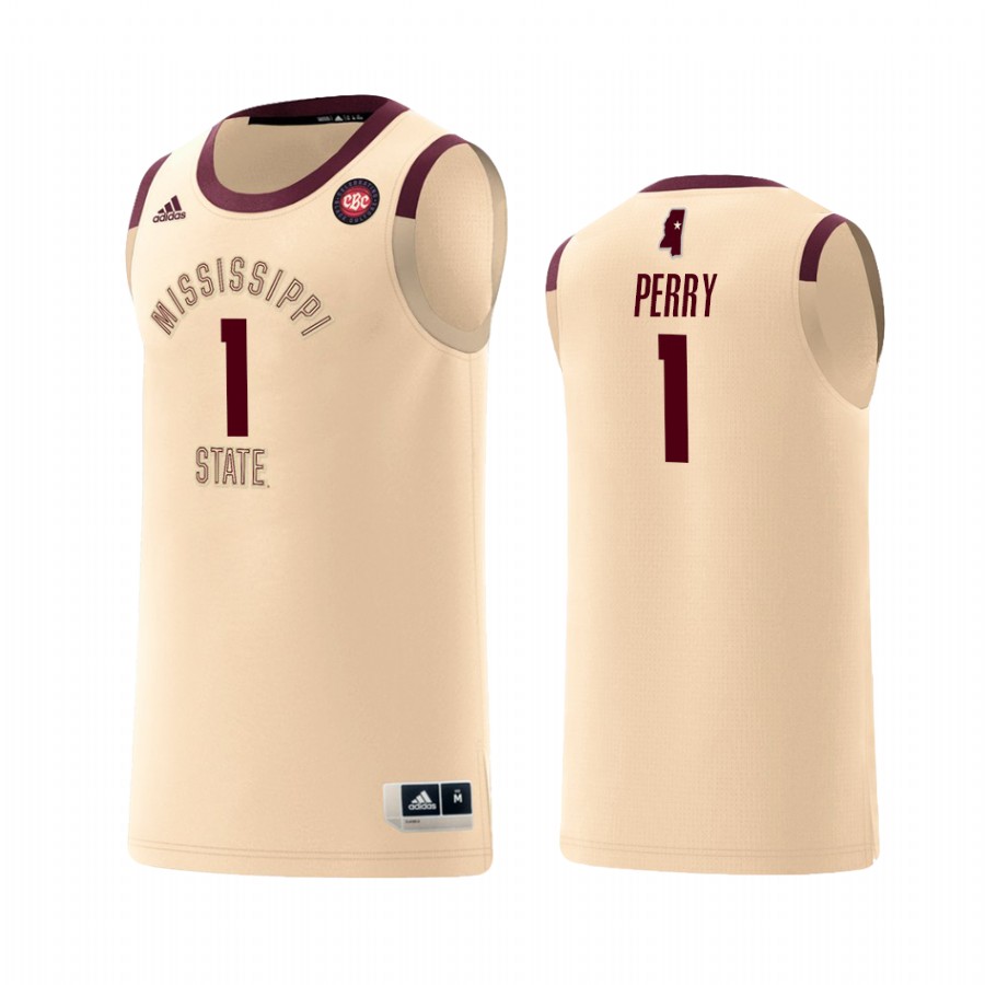 Mississippi State Bulldogs Reggie Perry Cream Harlem Renaissance College  Jersey