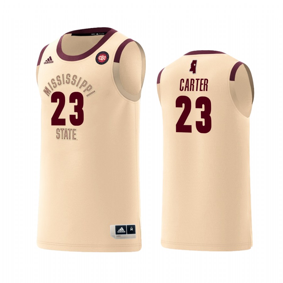 Mississippi State Bulldogs Tyson Carter Cream Harlem Renaissance College  Jersey