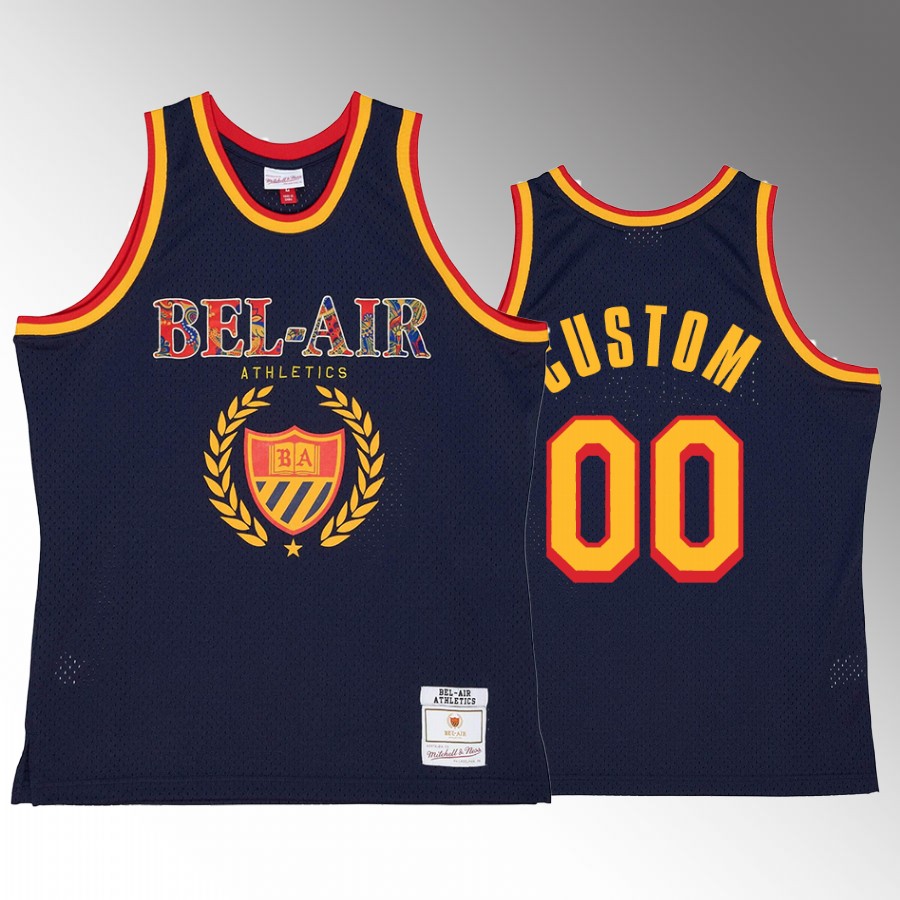 Mitchell Ness x Bel-Air Custom Los Angeles Lakers Navy #00 Jersey Game