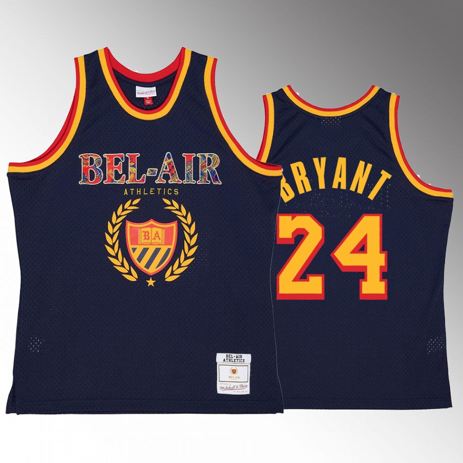 Mitchell Ness x Bel-Air Kobe Bryant Los Angeles Lakers Navy #24 Jersey Game