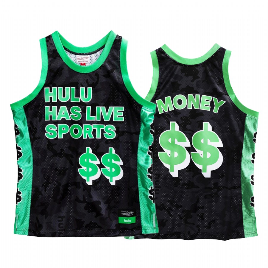 Mitchell Ness X Hulu Money Hulu has live sports Black Jersey