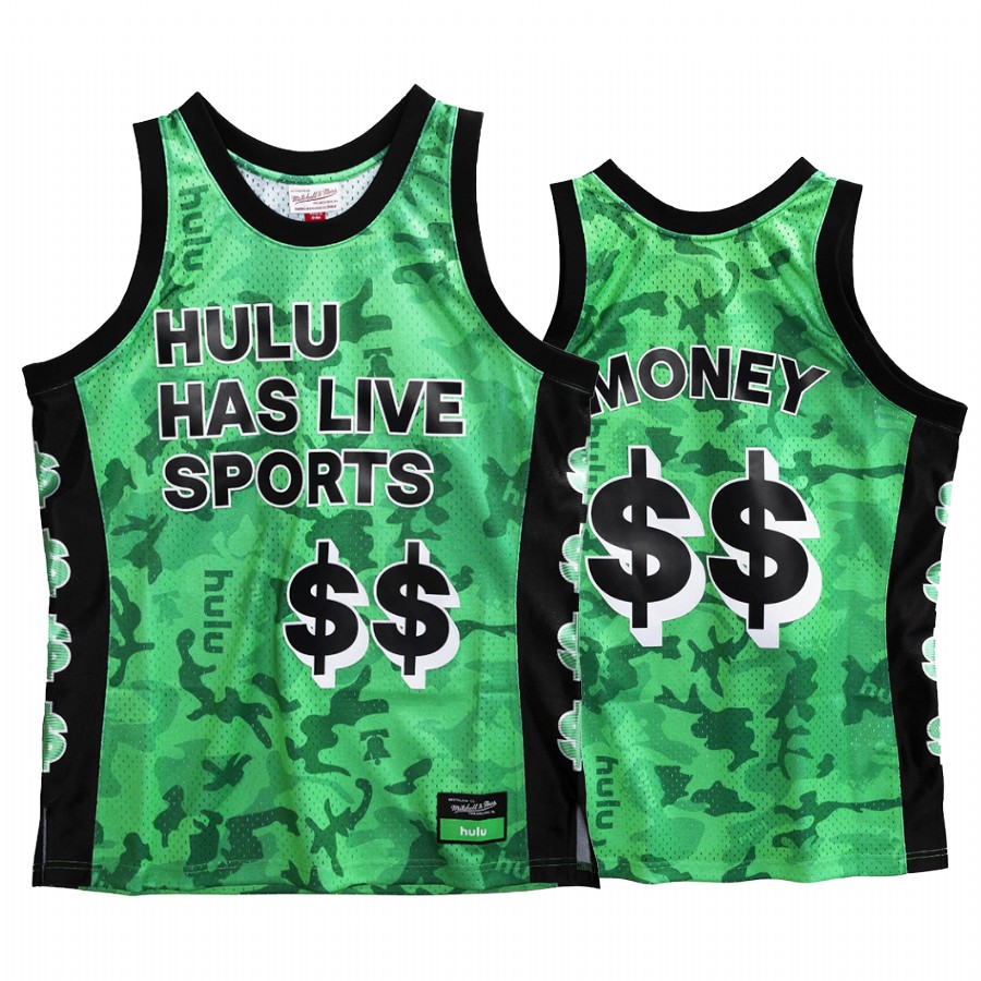 Mitchell Ness X Hulu Money Hulu has live sports Green Jersey