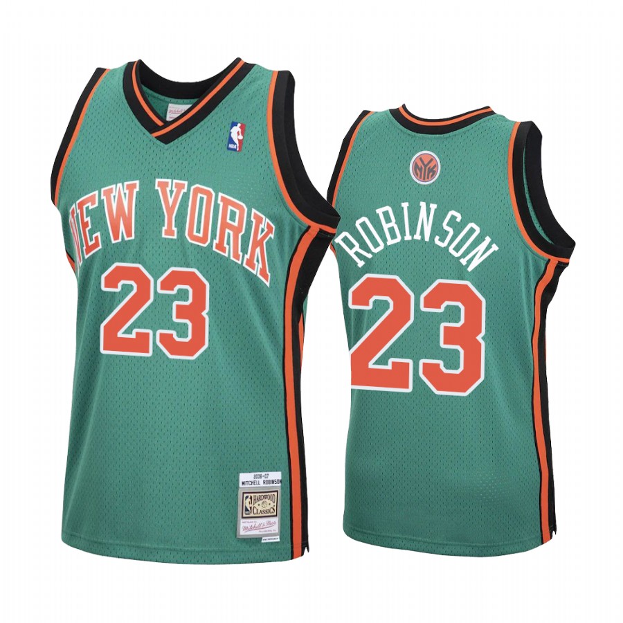 Mitchell Robinson New York Knicks #23 Green St Patricks Day Jersey