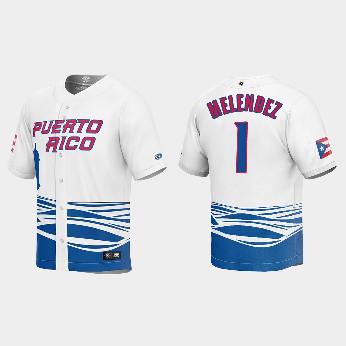 MJ Melendez Puerto Rico  2023 World  Classic Jersey - White