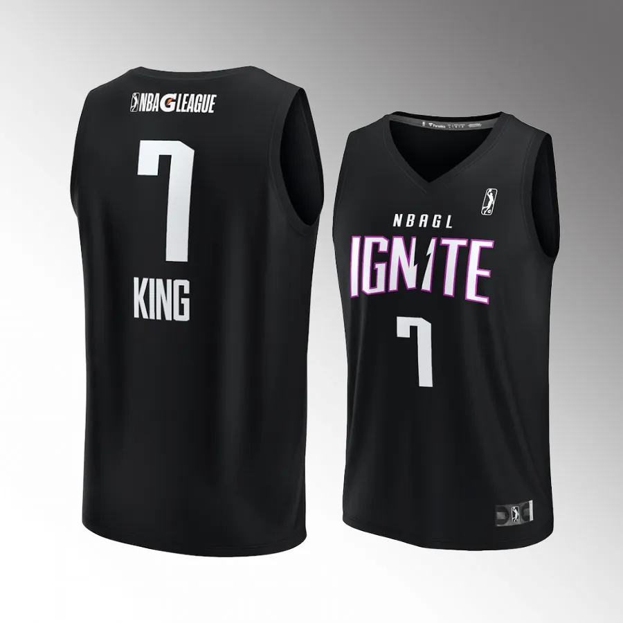 Mojave King #7 NBA G League Ignite Fast Break Black Jersey  Player