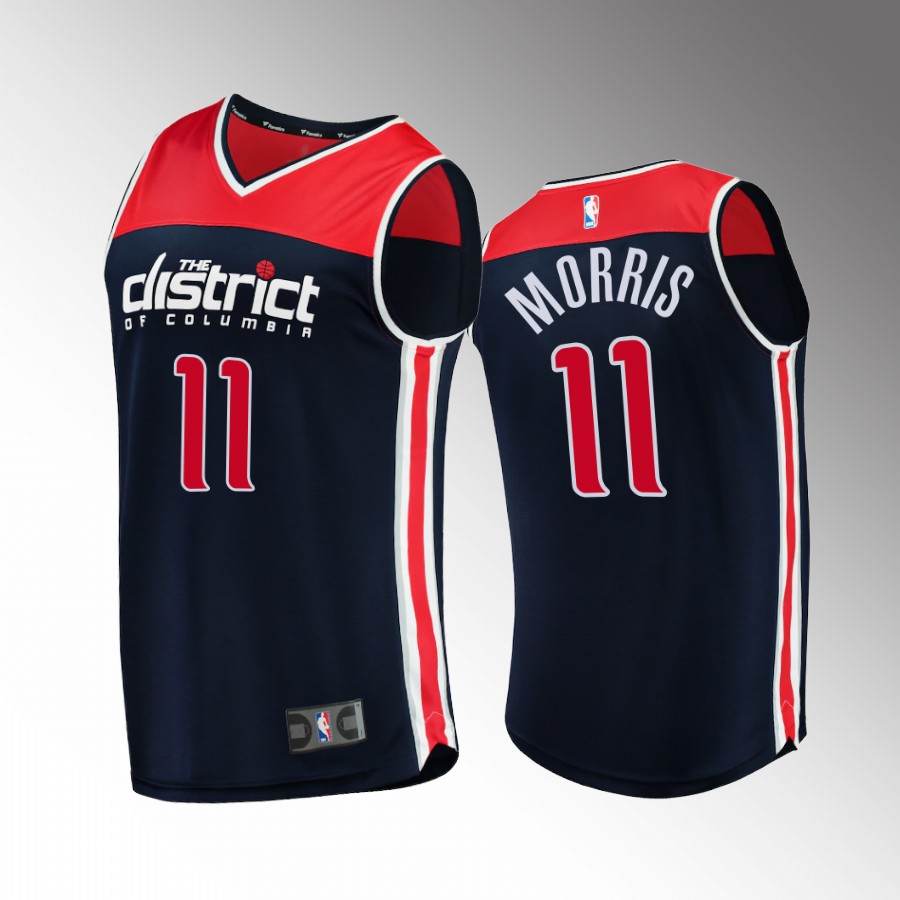 Monte Morris Wizards #11 Navy Jersey Fast Break  Statement