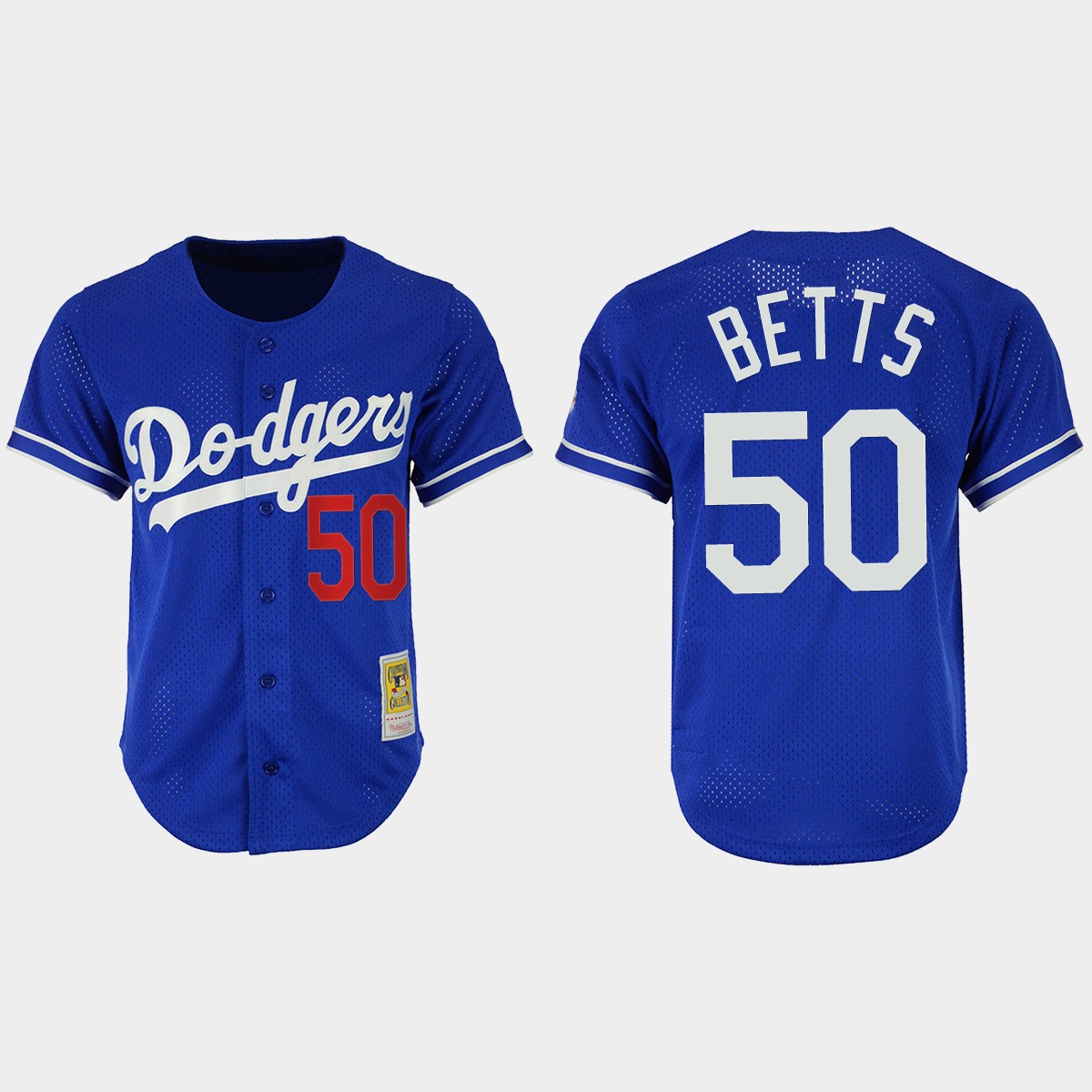 Mookie Betts #50 Los Angeles Dodgers Mesh Batting Practice Cooperstown Collection Jersey - Royal