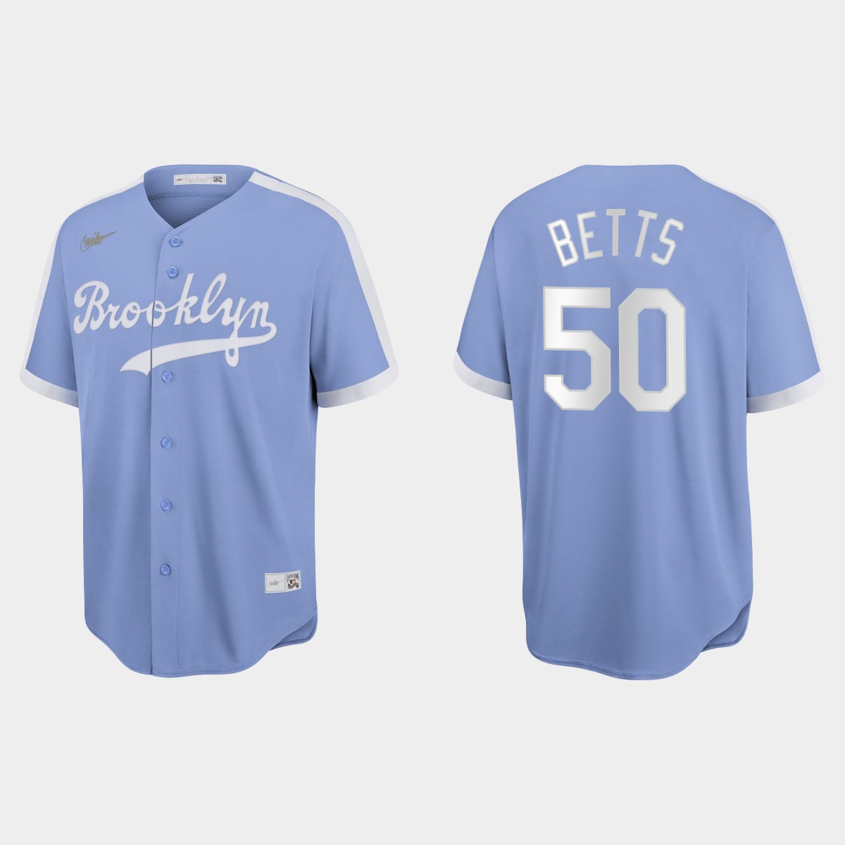 Mookie Betts Brooklyn Dodgers Cooperstown Collection  Jersey - Light Purple