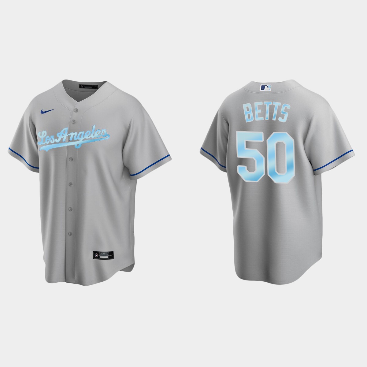 Mookie Betts Los Angeles Dodgers 2022 Father's Day Gift Jersey - Gray