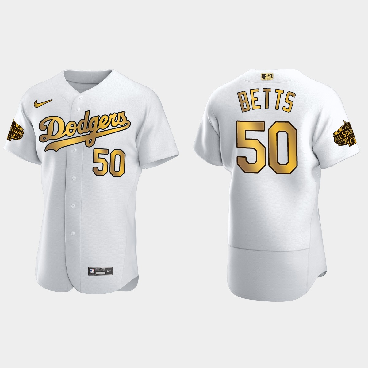 Mookie Betts Los Angeles Dodgers 2022 MLB All-Star Game Jersey - White Gold