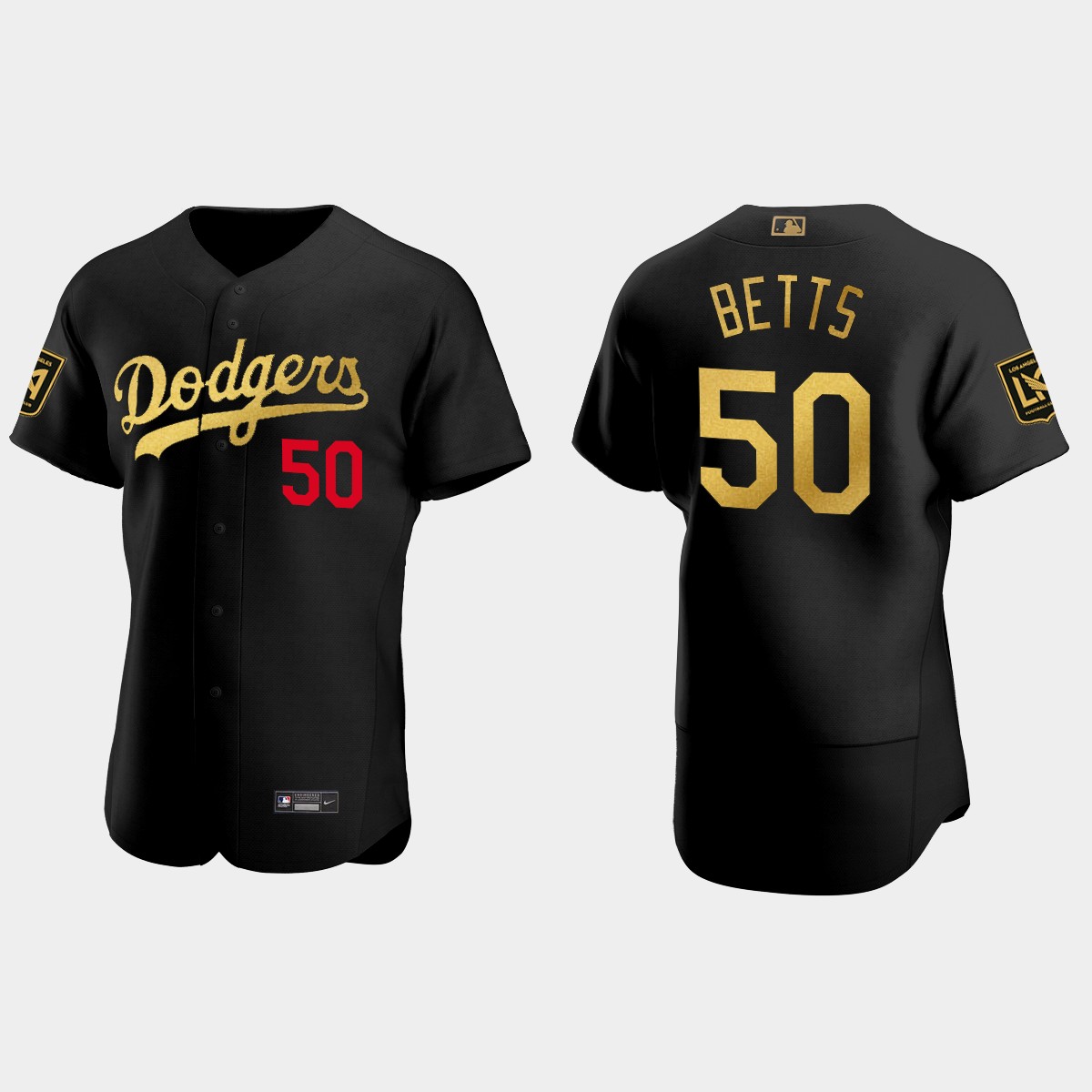 Mookie Betts Los Angeles Dodgers LAFC Night Jersey - Black
