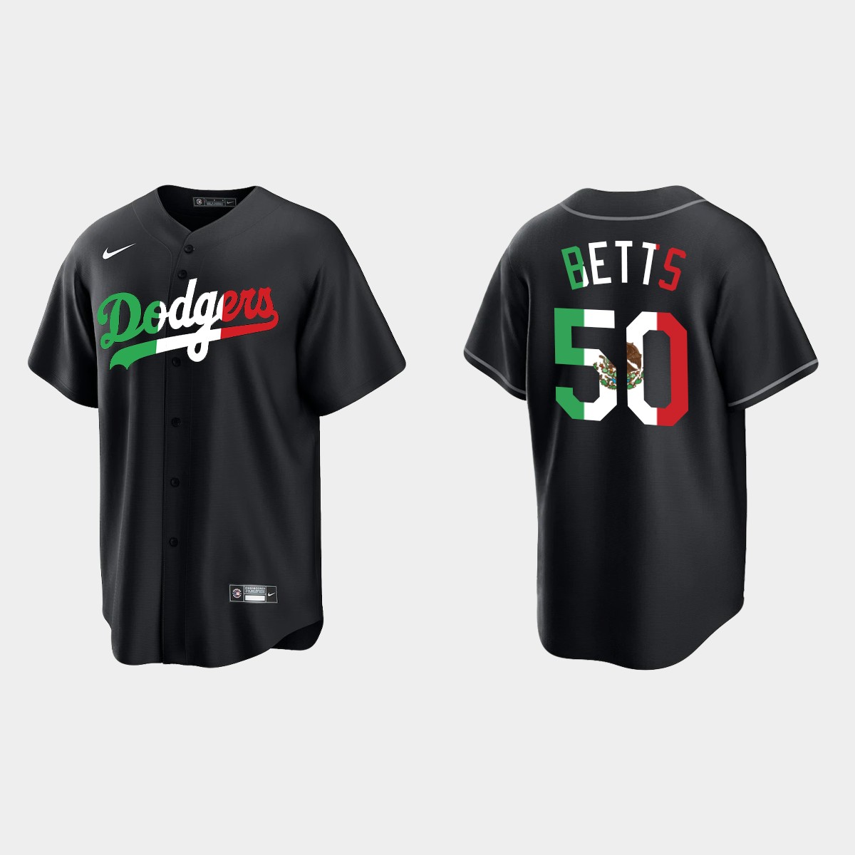 Mookie Betts Los Angeles Dodgers Mexican Heritage Night Jersey - Black