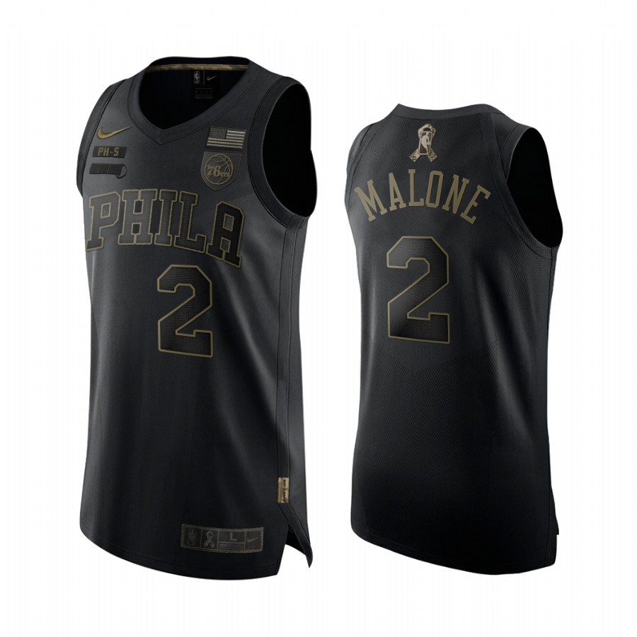 Moses Malone Philadelphia 76ers 2020 Salute To Service Black Jersey