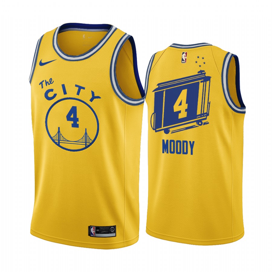 Moses Moody 2021 NBA Draft Golden State Warriors Classic Edition Jersey Gold