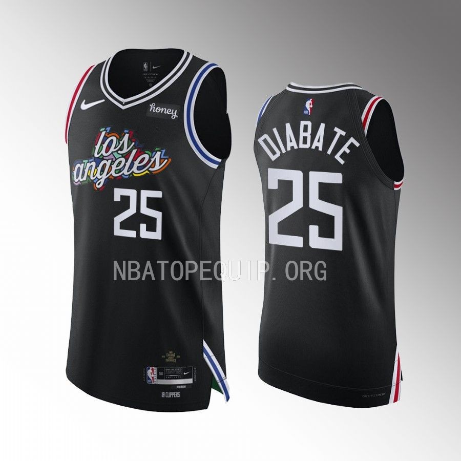 Moussa Diabate Los Angeles Clippers 2022-23 City Edition #25 Jersey Black