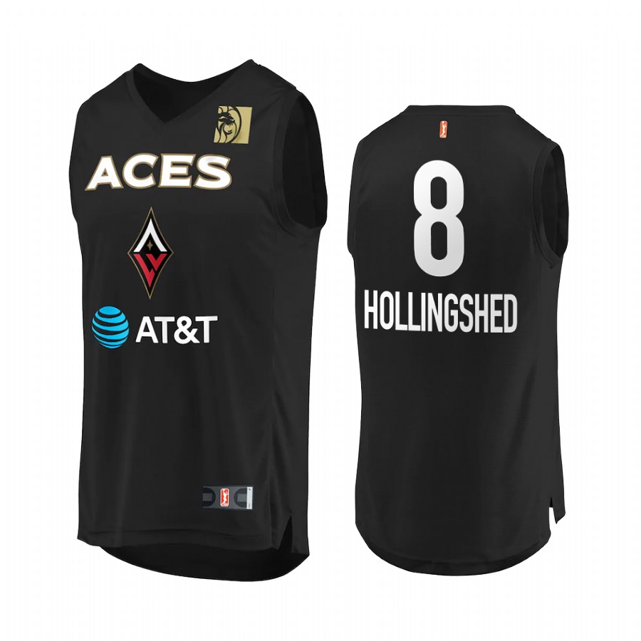 Mya Hollingshed 2022 WNBA Draft Las Vegas Aces #8 Black Jersey Round 1