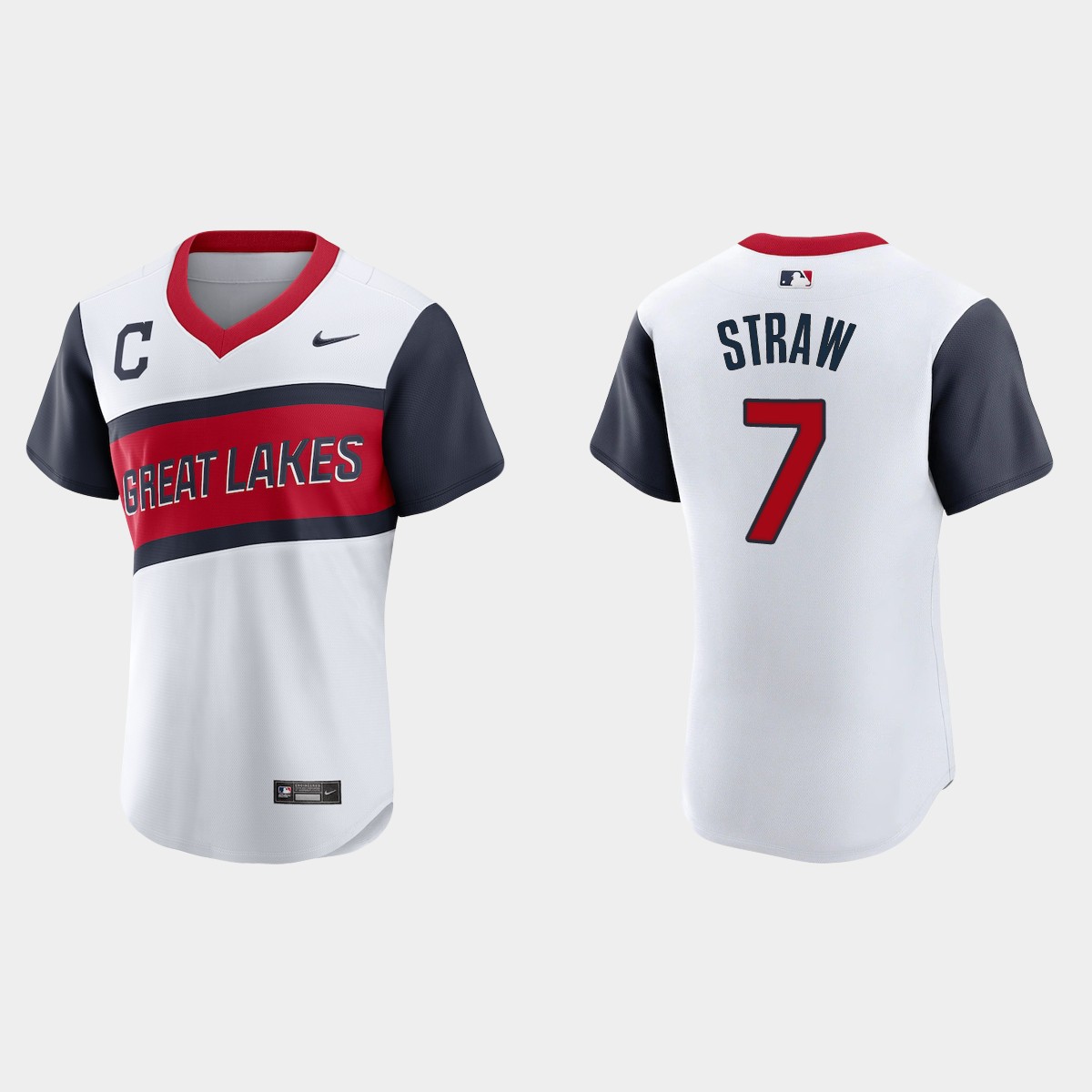 Myles Straw Cleveland Indians 2021 Little League Classic Home Jersey - White