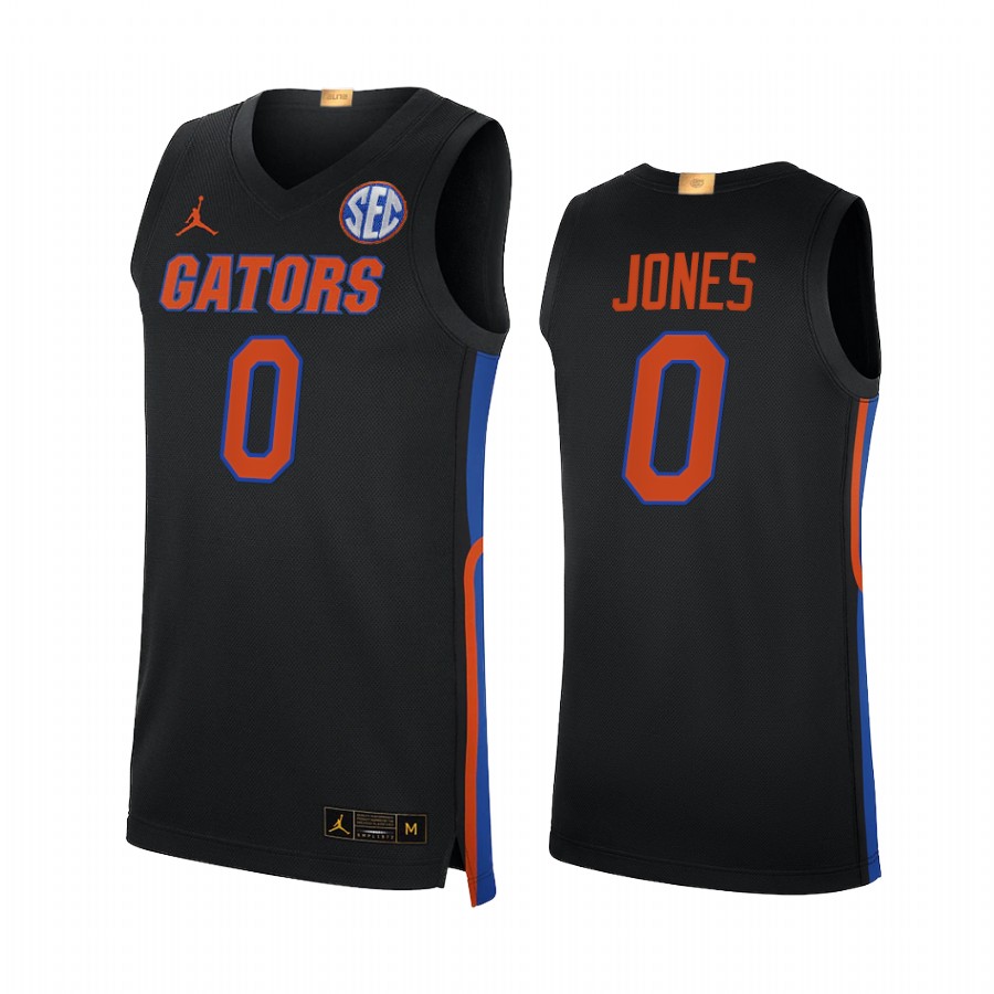 Myreon Jones Florida Gators Black Jersey 2021-22 Elite Limited College