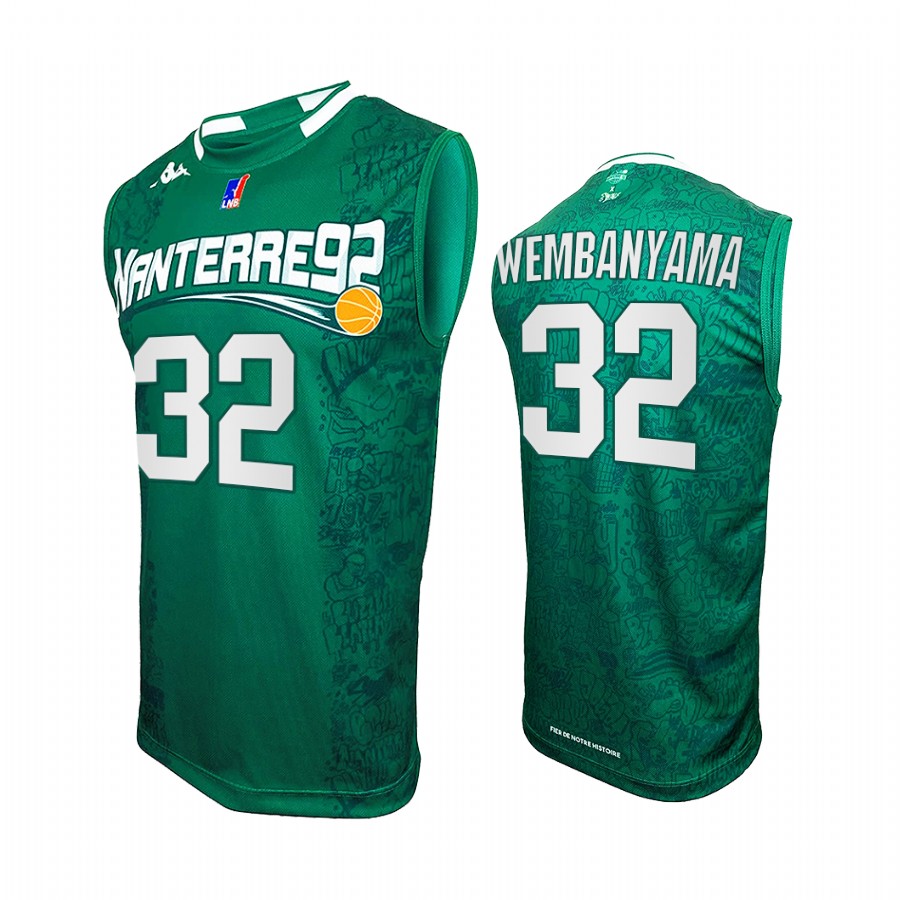 Nanterre 92 Victor Wembanyama #32 2023 NBA Draft Top Prospect Away Jersey