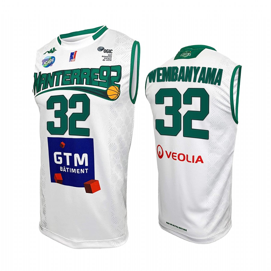 Nanterre 92 Victor Wembanyama #32 2023 NBA Draft Top Prospect Home Jersey