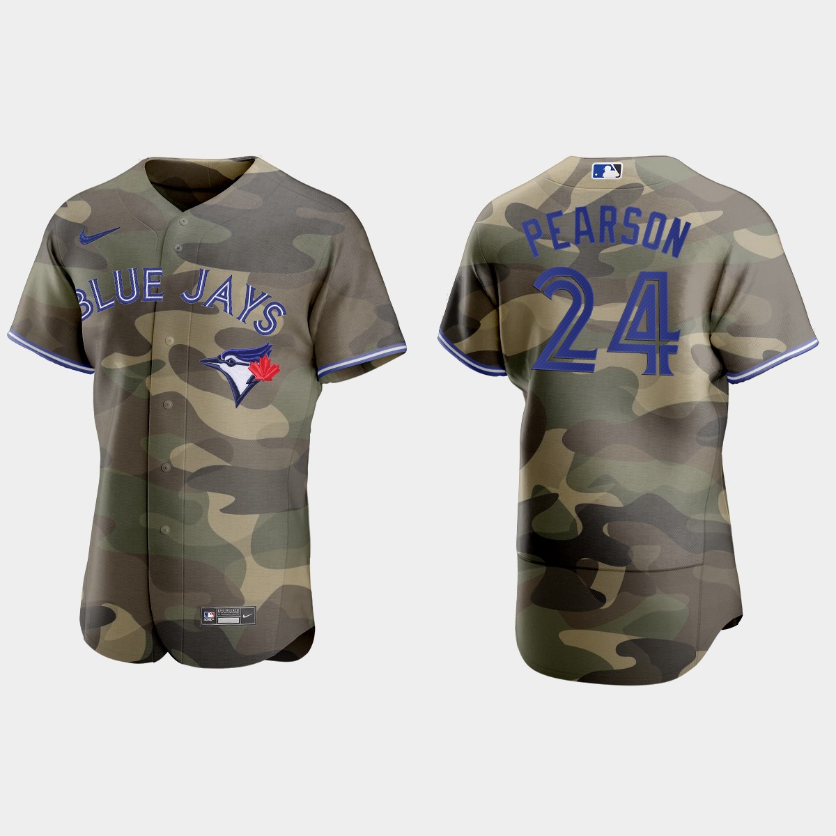 Nate Pearson Toronto Blue Jays 2021 National Armed Forces Day Jersey - Camo