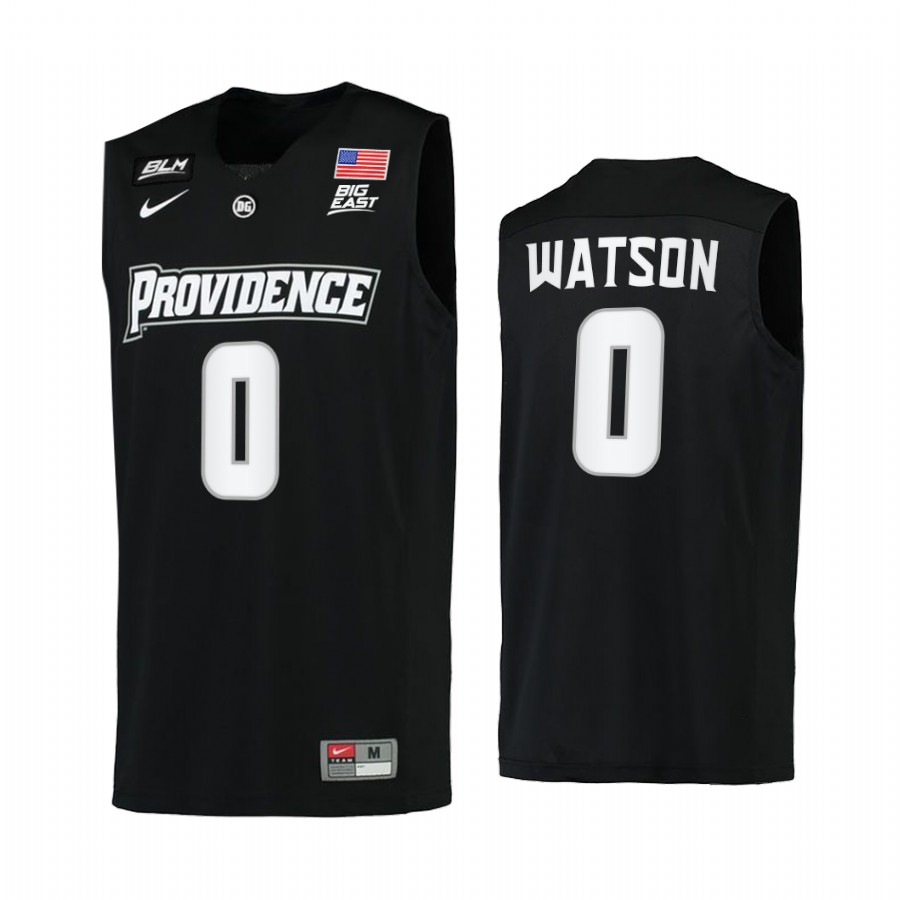 Nate Watson Providence Friars Black Jersey 2021-22 College