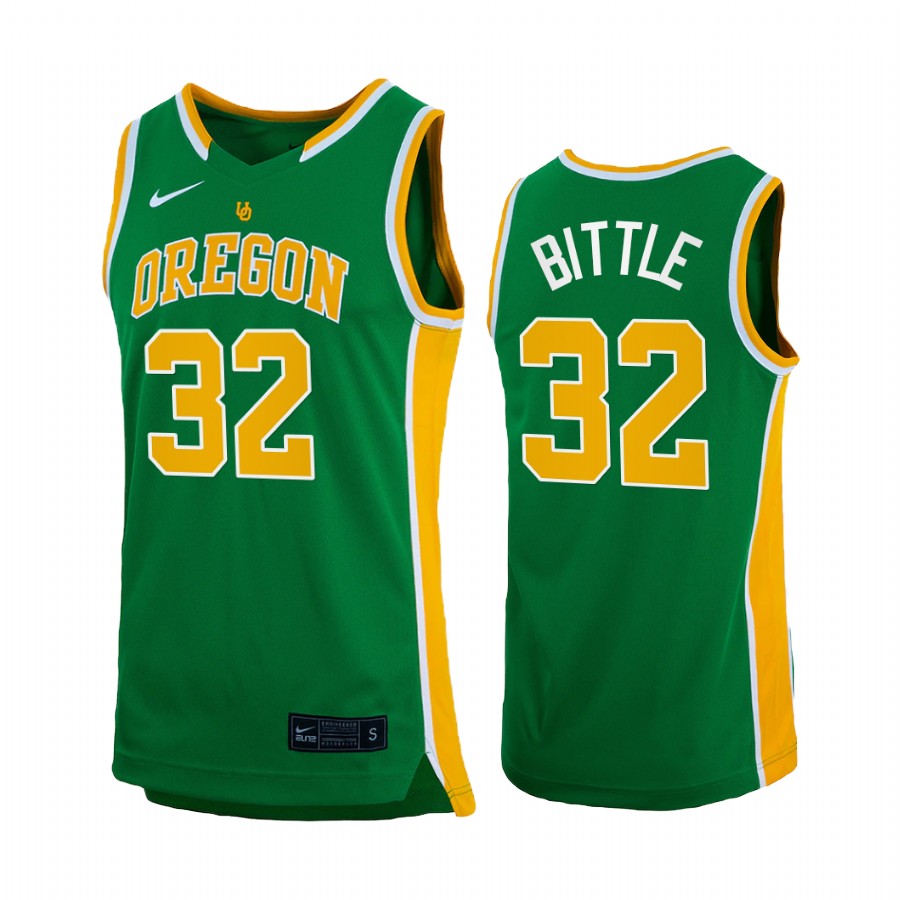 Nathan Bittle Oregon Ducks Green Jersey 2022 Retro College