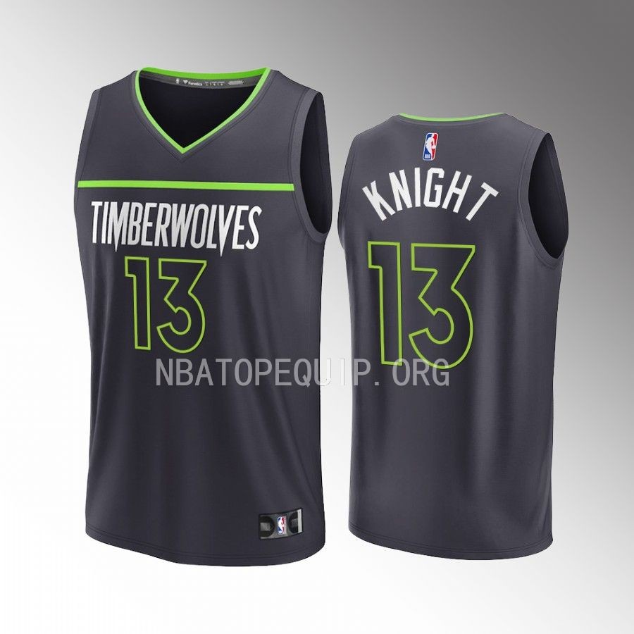 Nathan Knight Timberwolves #13 Anthracite Jersey Fast Break Fast Break Player 2022-23 Statement Edition
