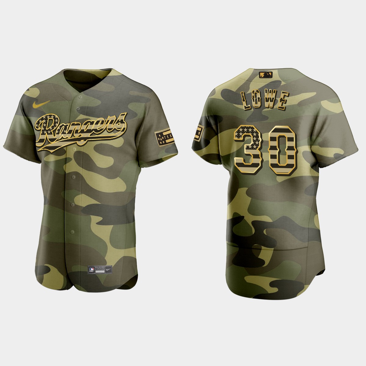 Nathaniel Lowe Texas Rangers 2022 Armed Forces Day Jersey - Camo