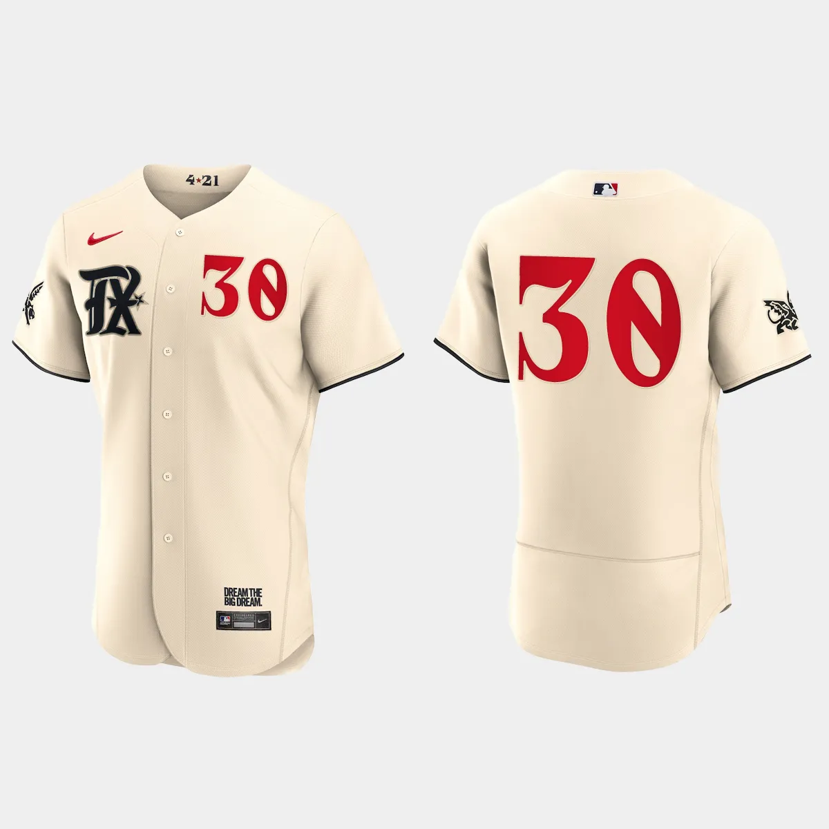 Nathaniel Lowe Texas Rangers 2023 City Connect Jersey - Cream