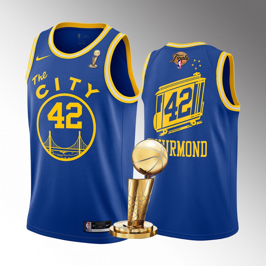 Nathaniel Thurmond 2022 NBA Finals Champions Golden State Warriors Royal #42 Jersey Classic