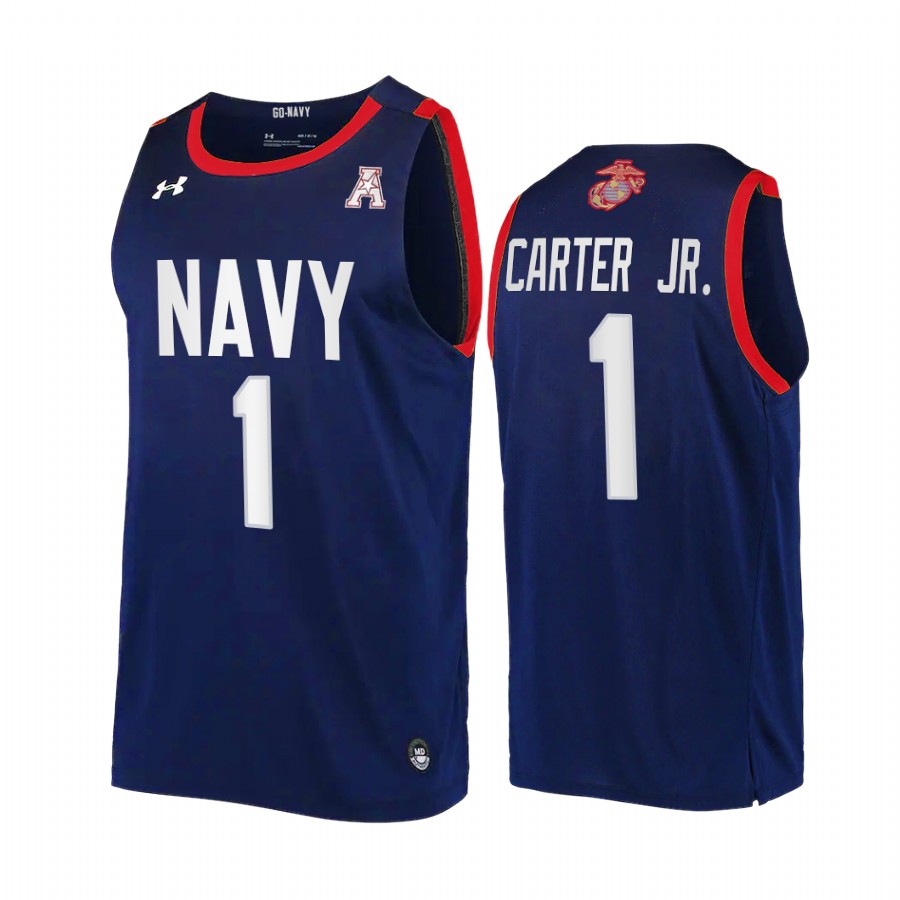 Navy Midshipmen John Carter Jr. Jersey 2022 Fly Navy Navy USMC Semper Fi Uniform