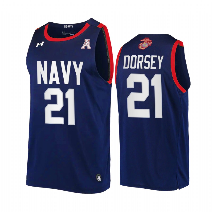 Navy Midshipmen Patrick Dorsey Jersey 2022 Fly Navy Navy USMC Semper Fi Uniform
