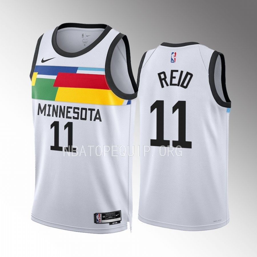 Naz Reid Minnesota Timberwolves City Edition White #11 Jersey 2022-23 Swingman