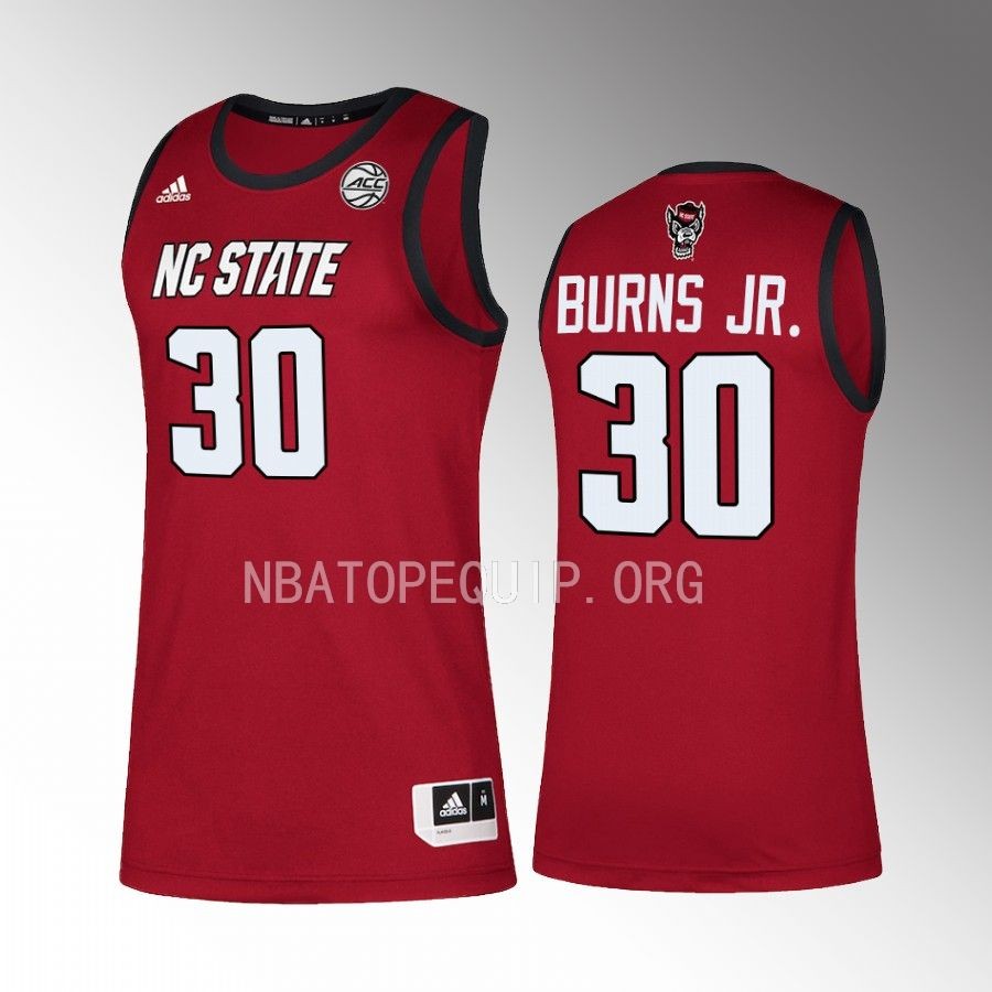 NC State Wolfpack D.J. Burns Jr. Jersey 2022-23 College  Red Swingman Uniform