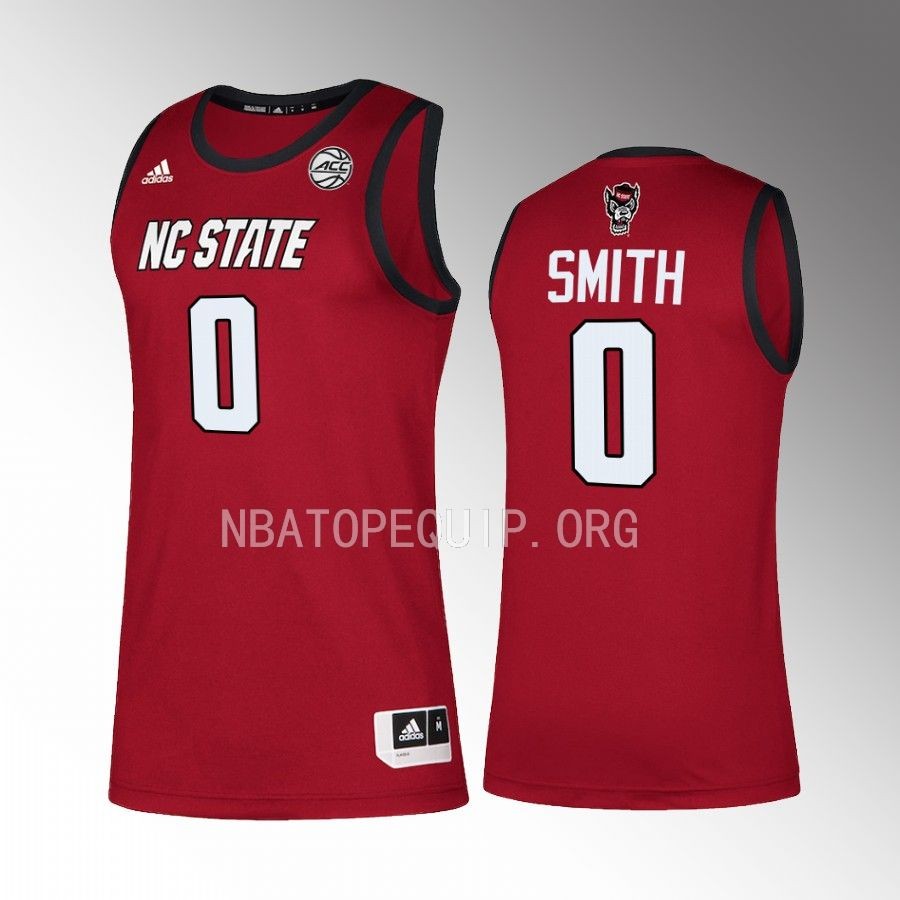 NC State Wolfpack Terquavion Smith Jersey 2022-23 College  Red Swingman Uniform