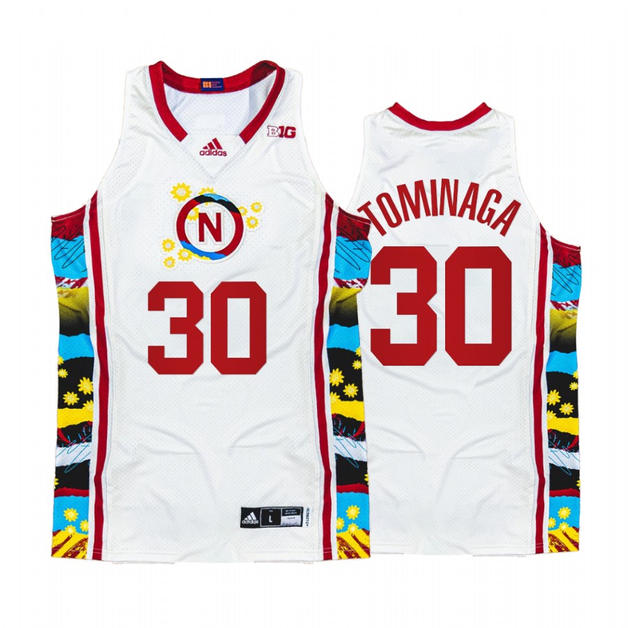 Nebraska Keisei Tominaga Jersey 2022 Honoring Black Excellence White Sunflower BHM Uniform